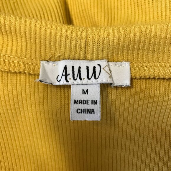 AUW Womens Gold Teired Ruffled Long Sleeve Stretch Knit Tunic Top Size M - Picture 4 of 6